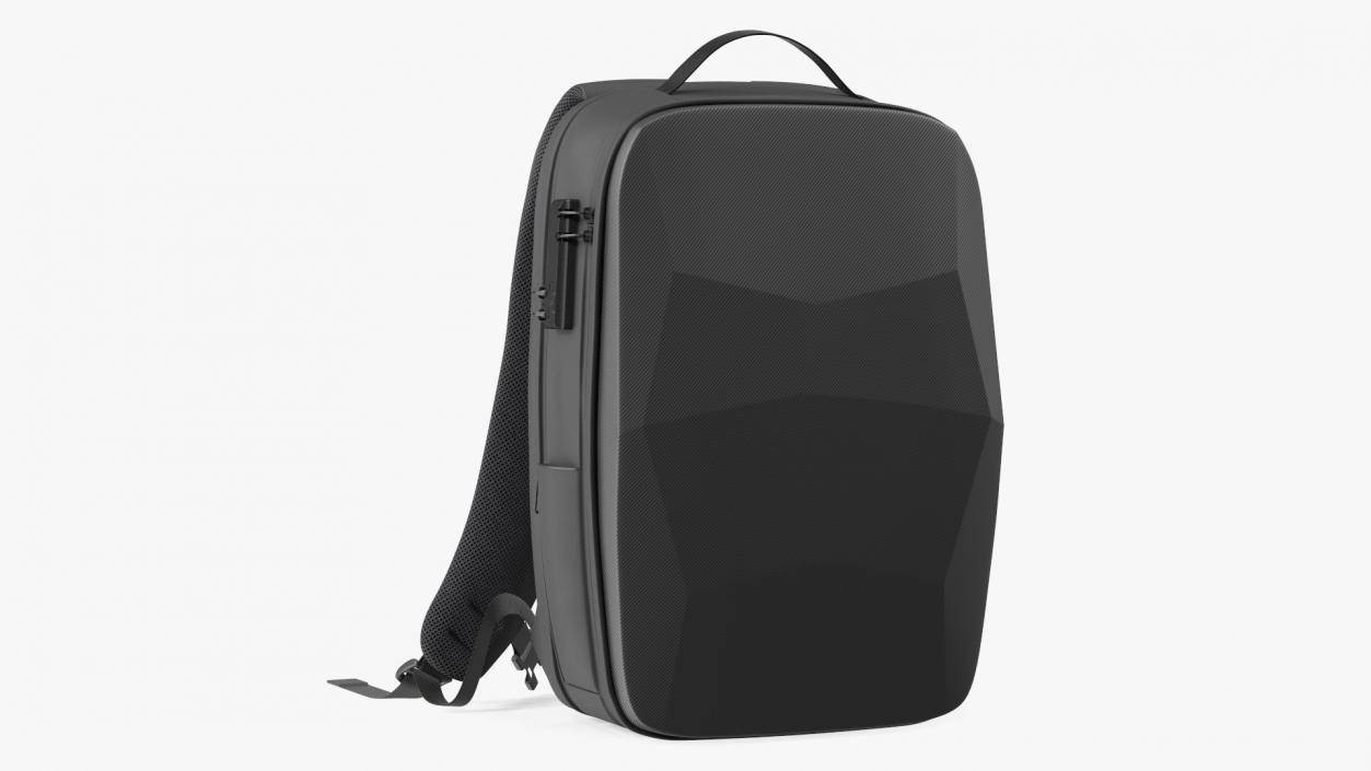 Waterproof Laptop Backpack Black 3D