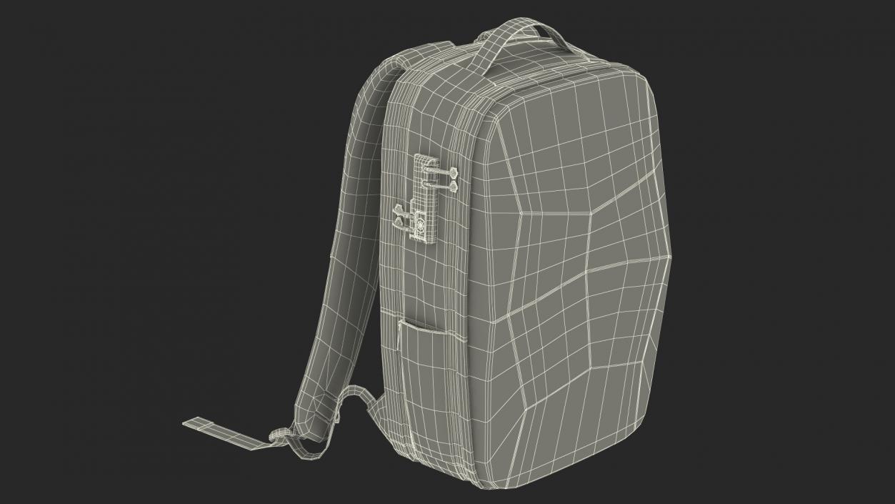 Waterproof Laptop Backpack Black 3D