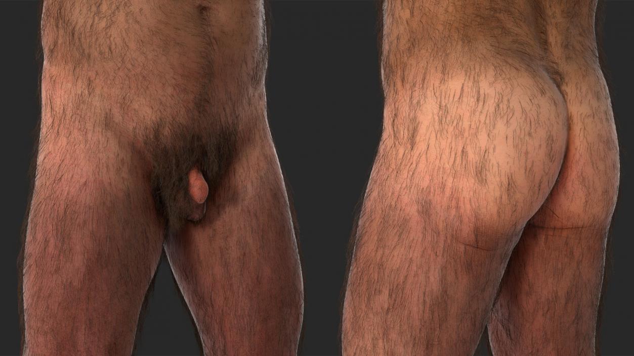 3D model Ancient Neanderthal Fur Rigged