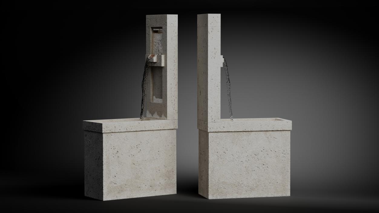 Modern Fountains Collection 3D