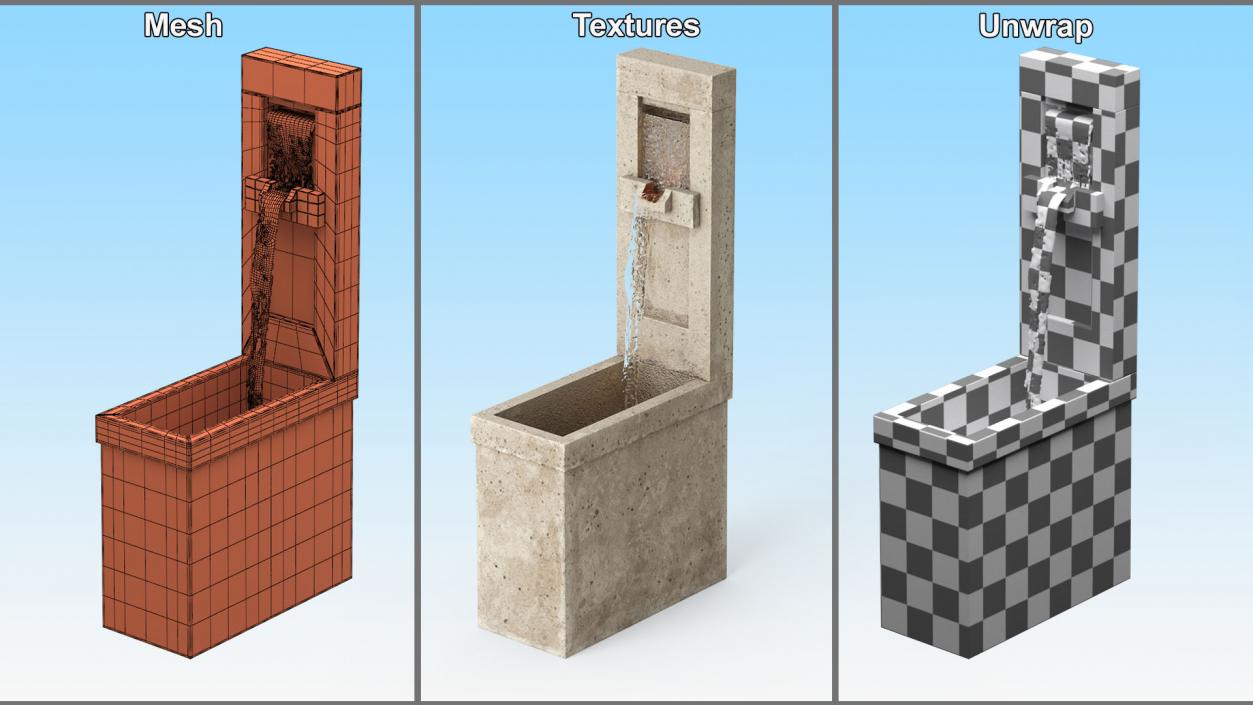 Modern Fountains Collection 3D