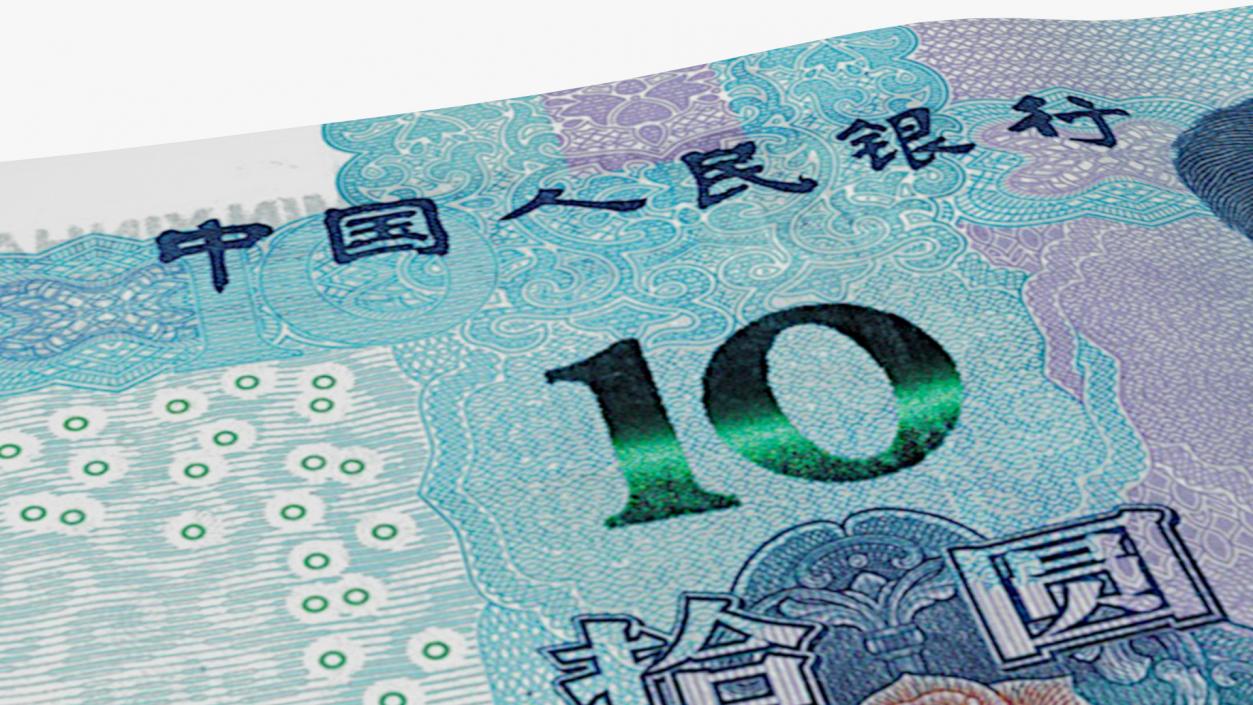 Chinese 10 Yuan 2019 Banknote 3D model