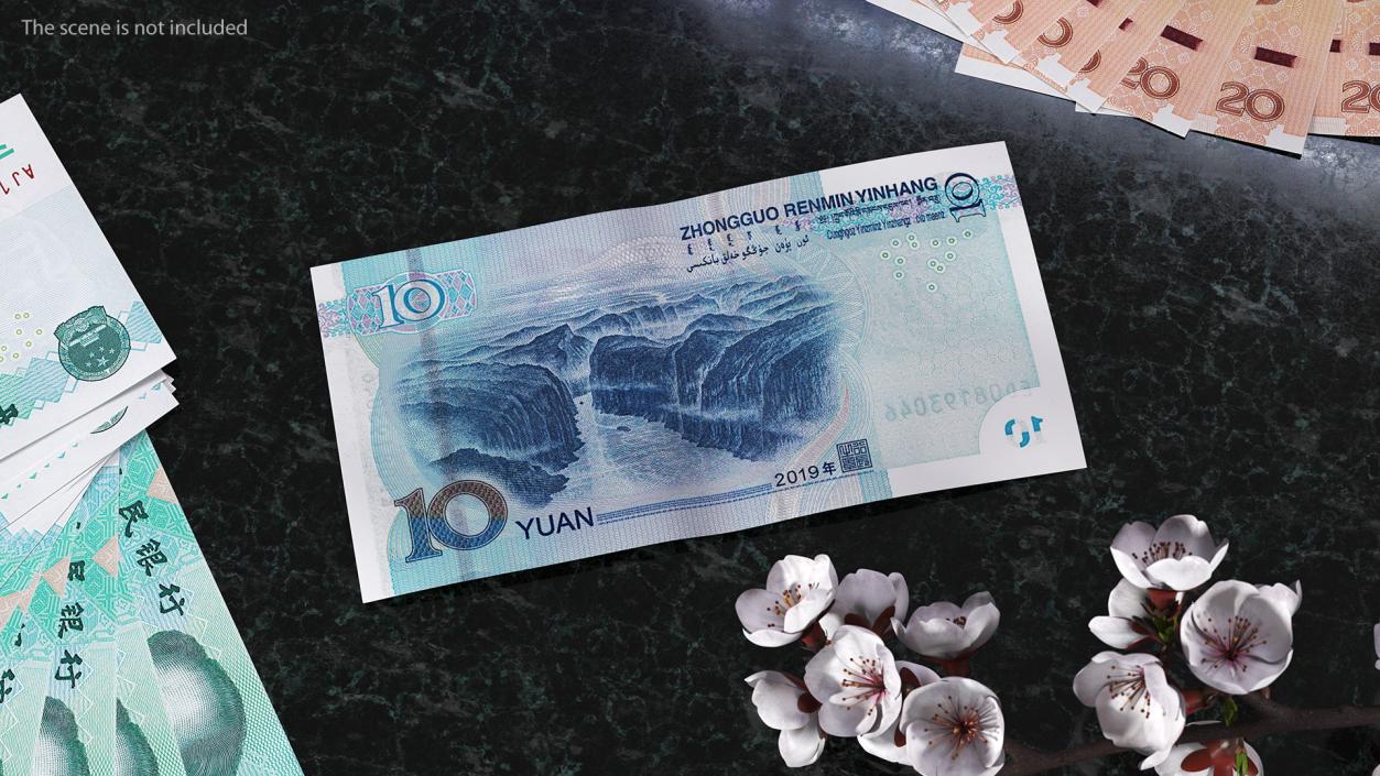 Chinese 10 Yuan 2019 Banknote 3D model