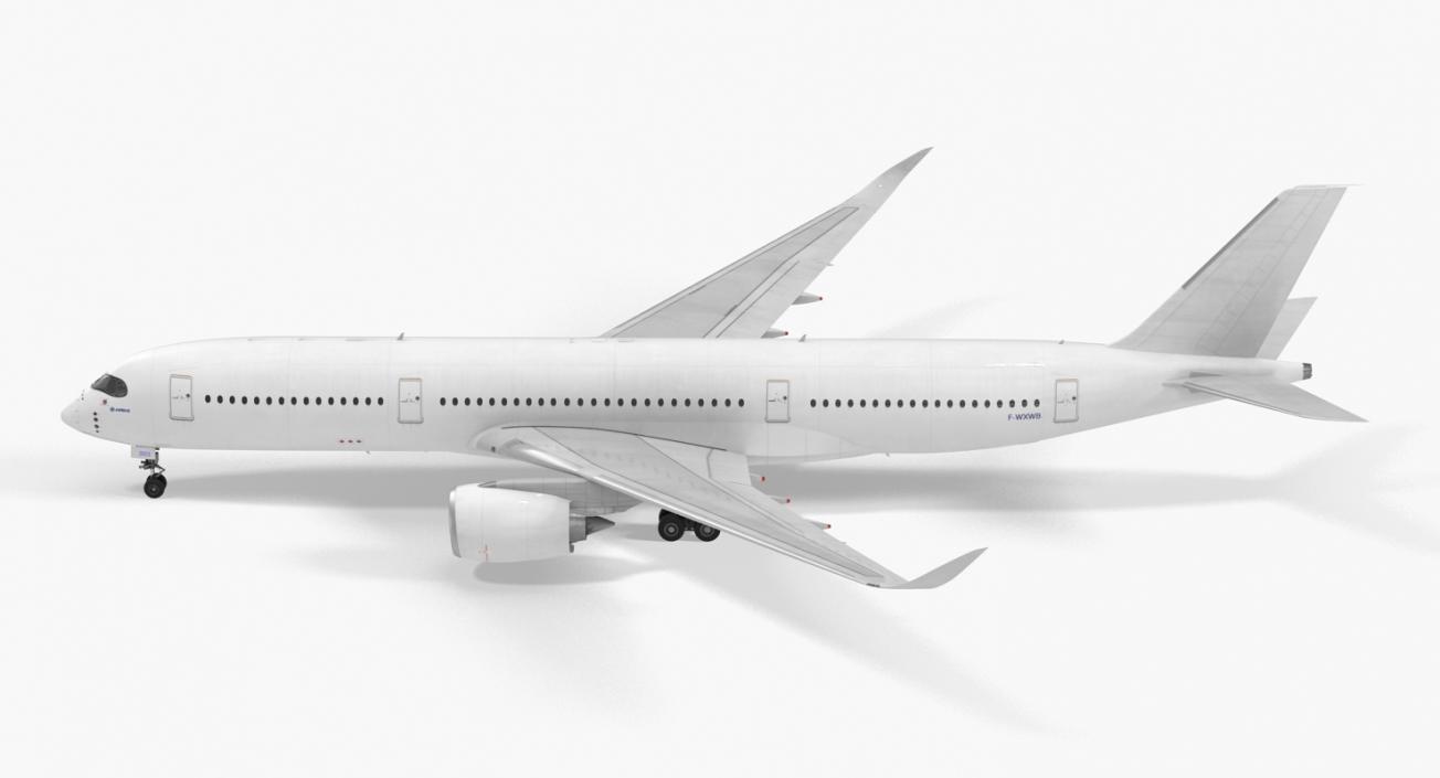 Airbus A350-900 Generic Rigged 3D Model 3D model