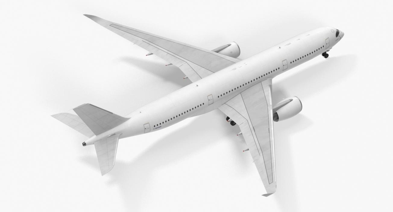 Airbus A350-900 Generic Rigged 3D Model 3D model