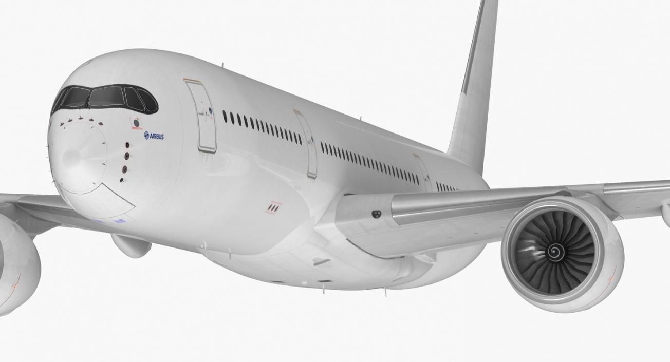 Airbus A350-900 Generic Rigged 3D Model 3D model