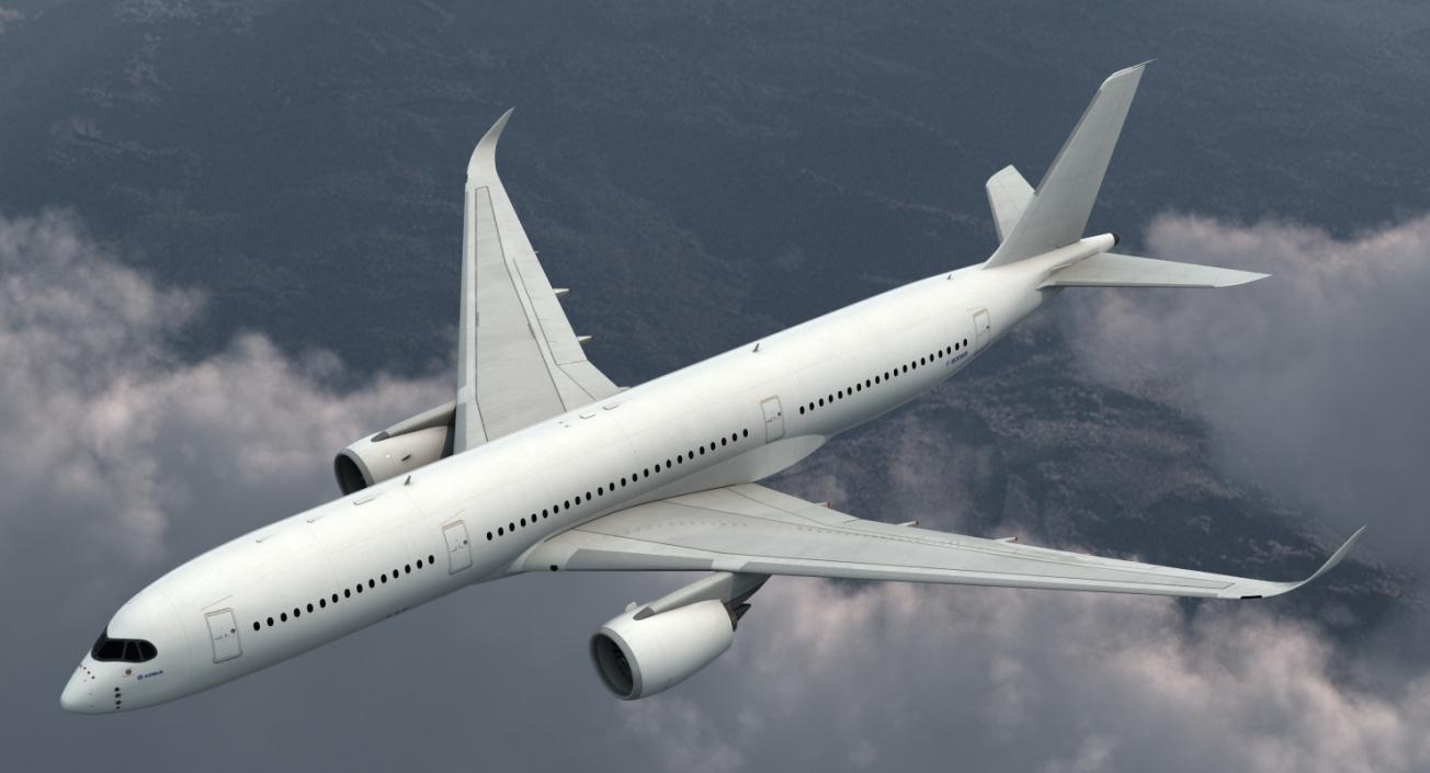 Airbus A350-900 Generic Rigged 3D Model 3D model