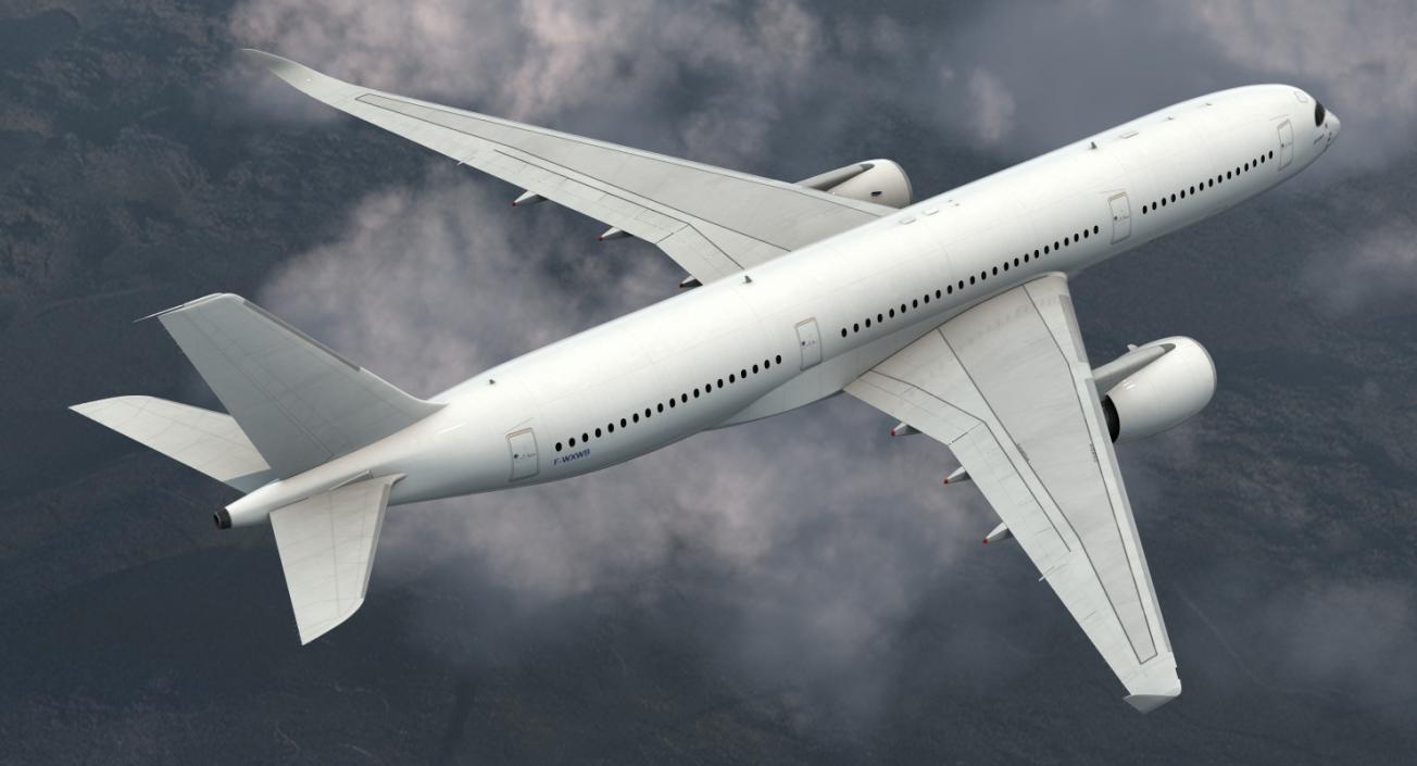 Airbus A350-900 Generic Rigged 3D Model 3D model