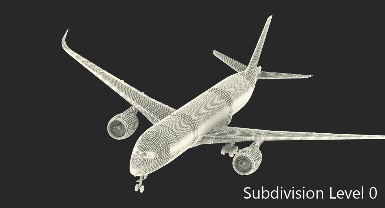 Airbus A350-900 Generic Rigged 3D Model 3D model