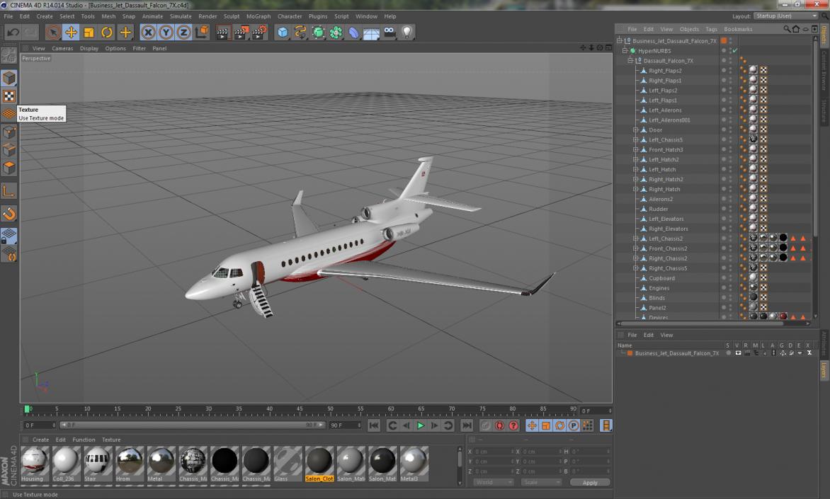 3D Business Jet Dassault Falcon 7X