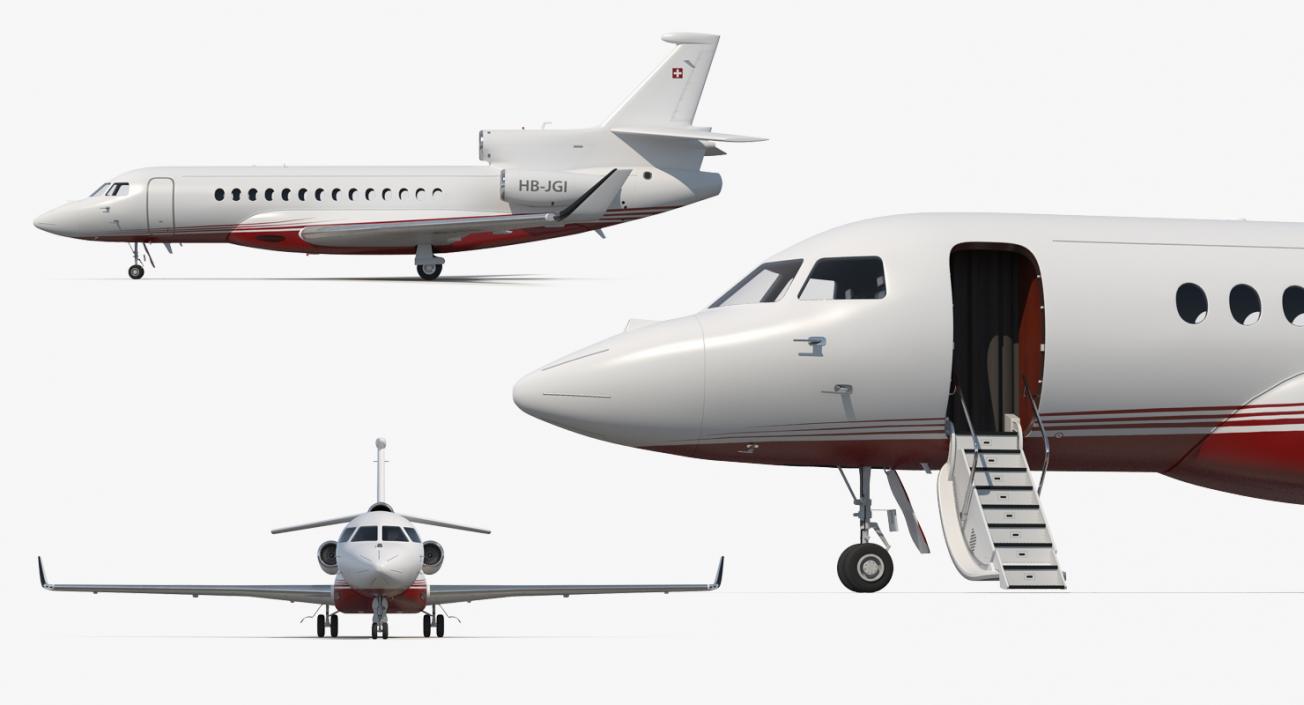 3D Business Jet Dassault Falcon 7X