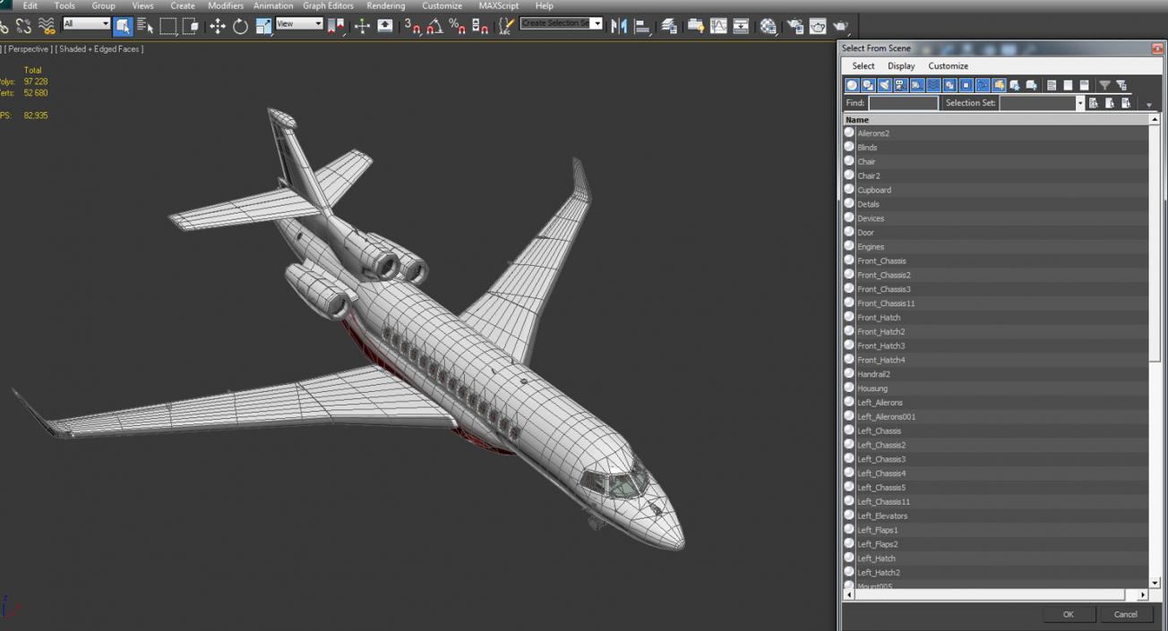 3D Business Jet Dassault Falcon 7X