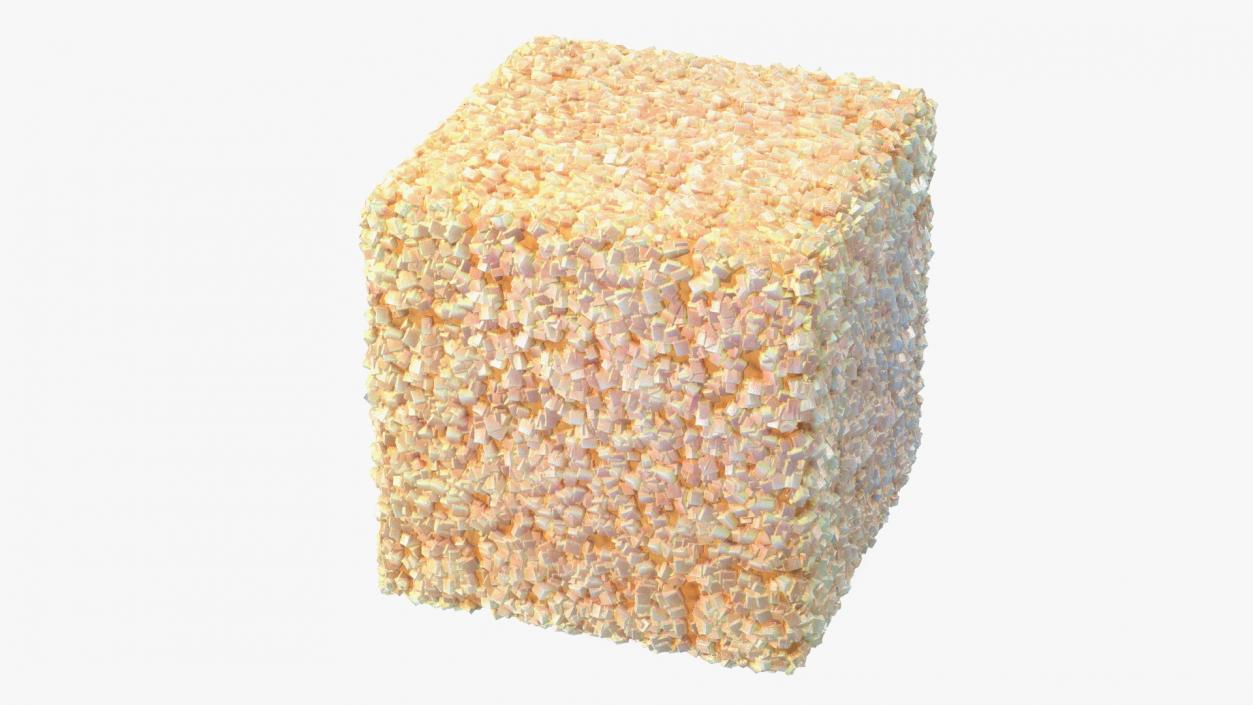 Brown Sugar Cube 1x1x1cm 3D model