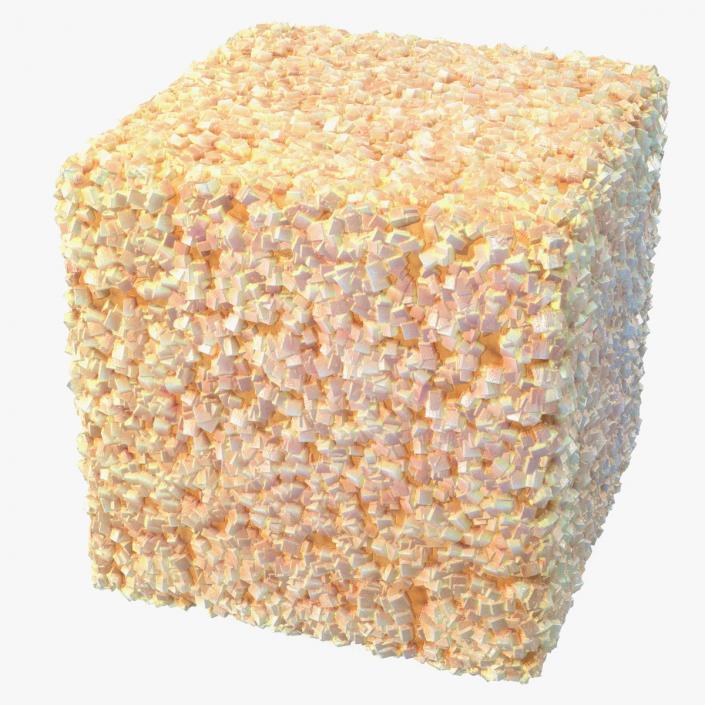 Brown Sugar Cube 1x1x1cm 3D model