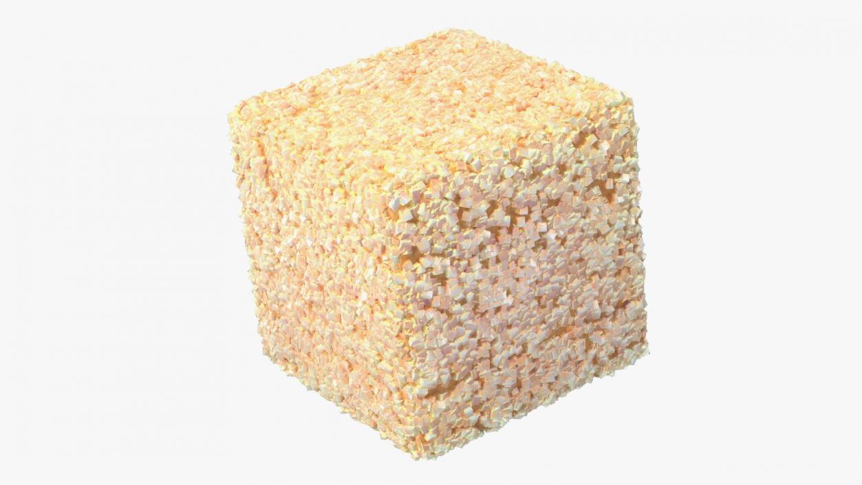 Brown Sugar Cube 1x1x1cm 3D model