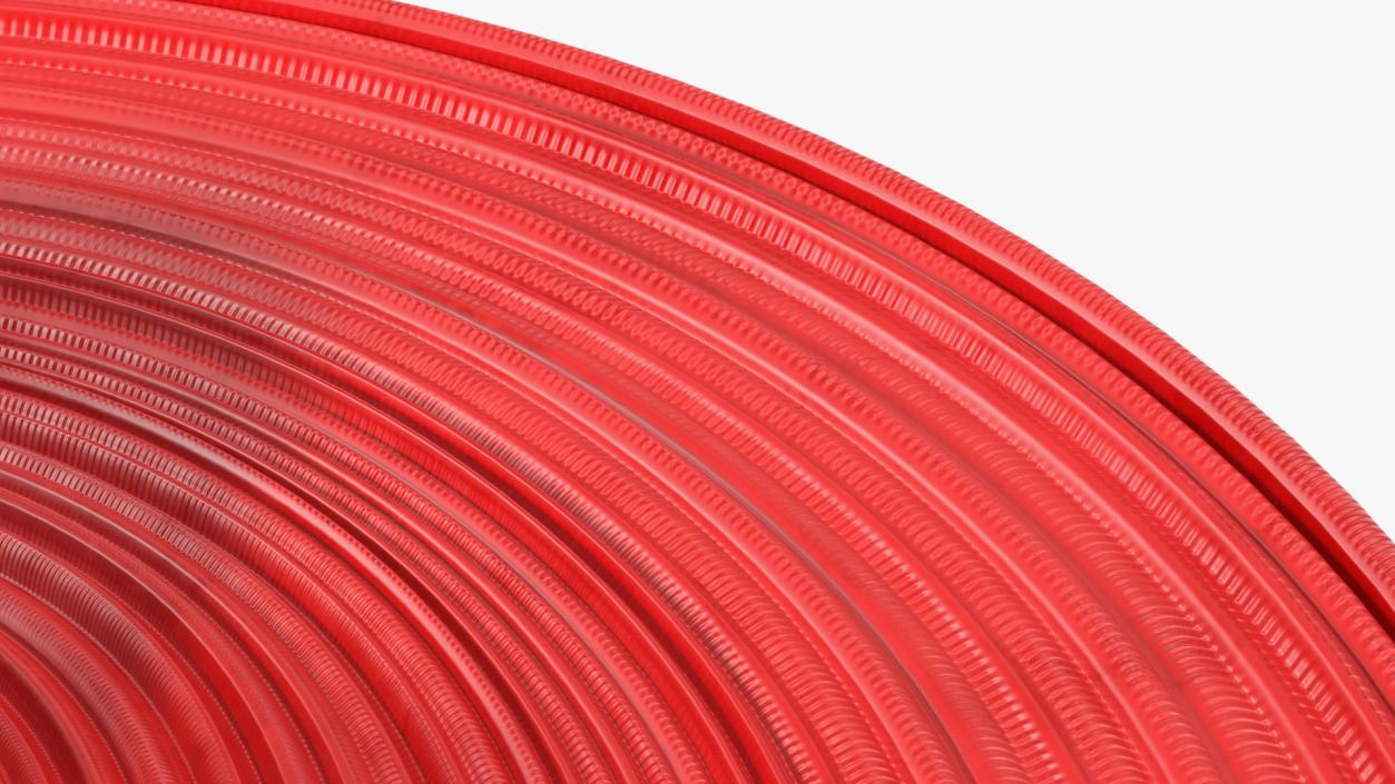 3D model Coiled Fire Hose Red