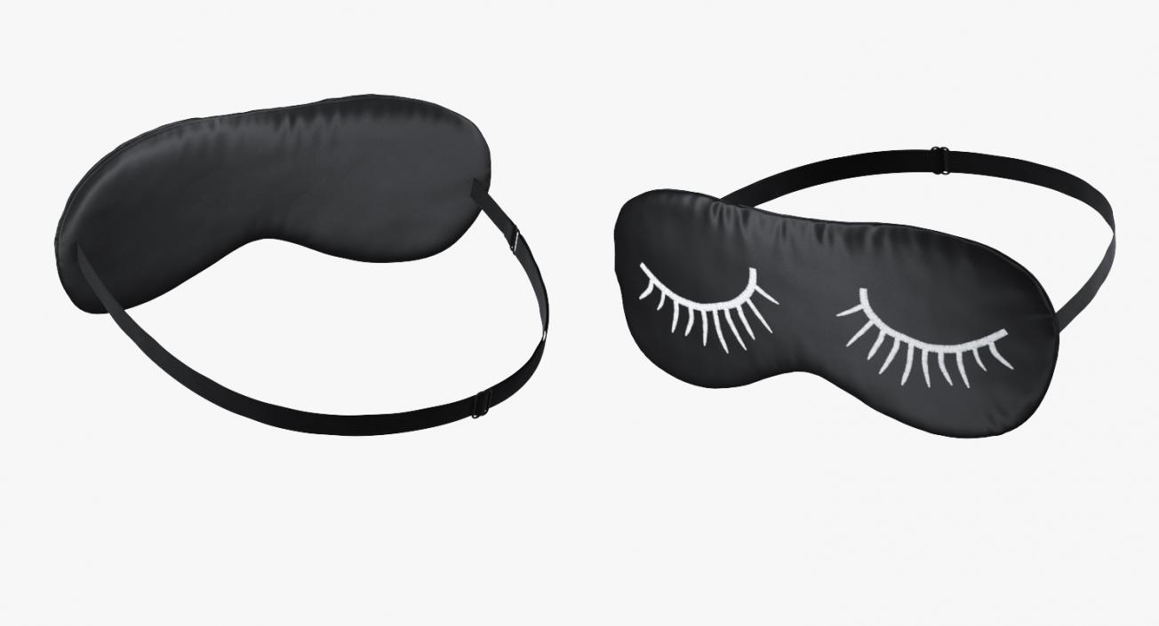 3D Sleeping Mask with Eyelashes Pattern