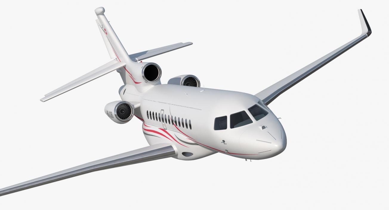 3D model Dassault Falcon 7X Rigged