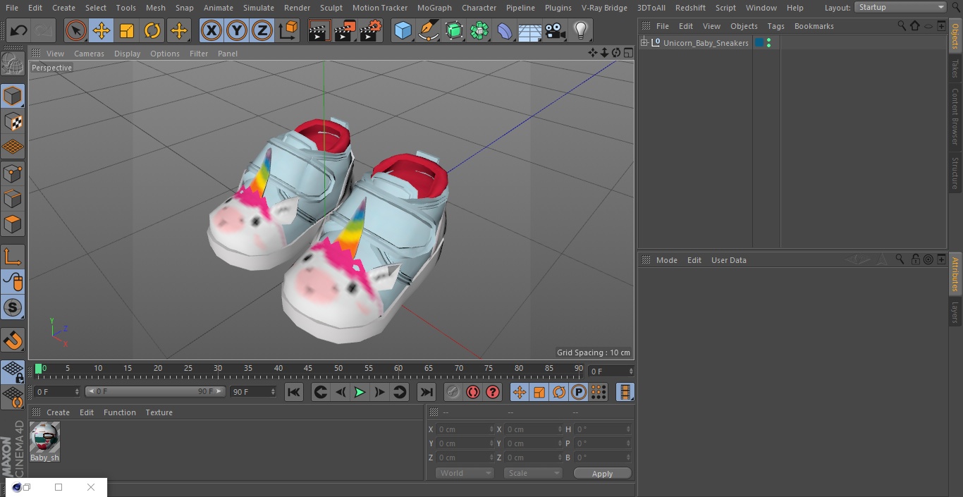 3D Unicorn Baby Sneakers