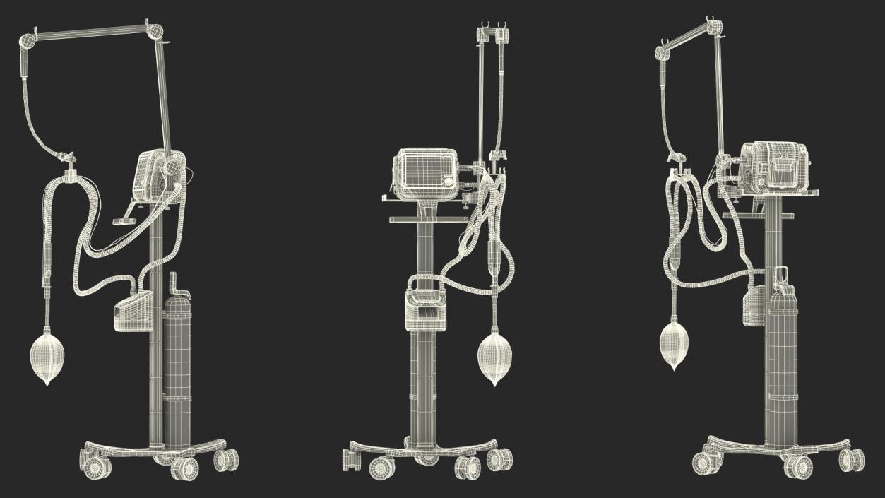 3D Mechanical Ventilation Apparatus HAMILTON-C1 2