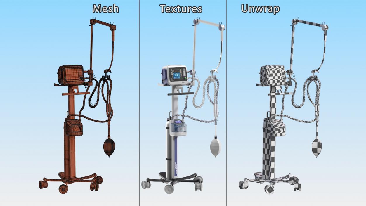 3D Mechanical Ventilation Apparatus HAMILTON-C1 2