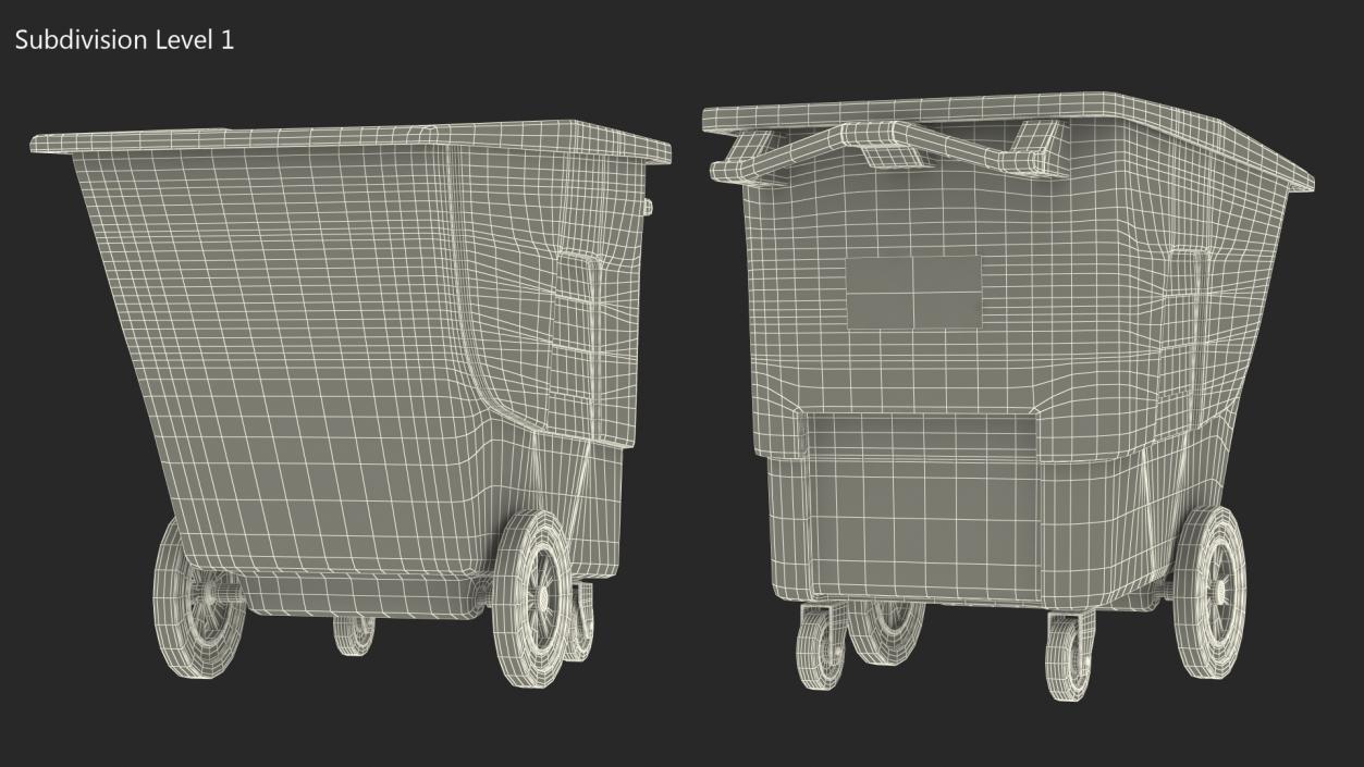 White Plastic Tilt Truck 3D model