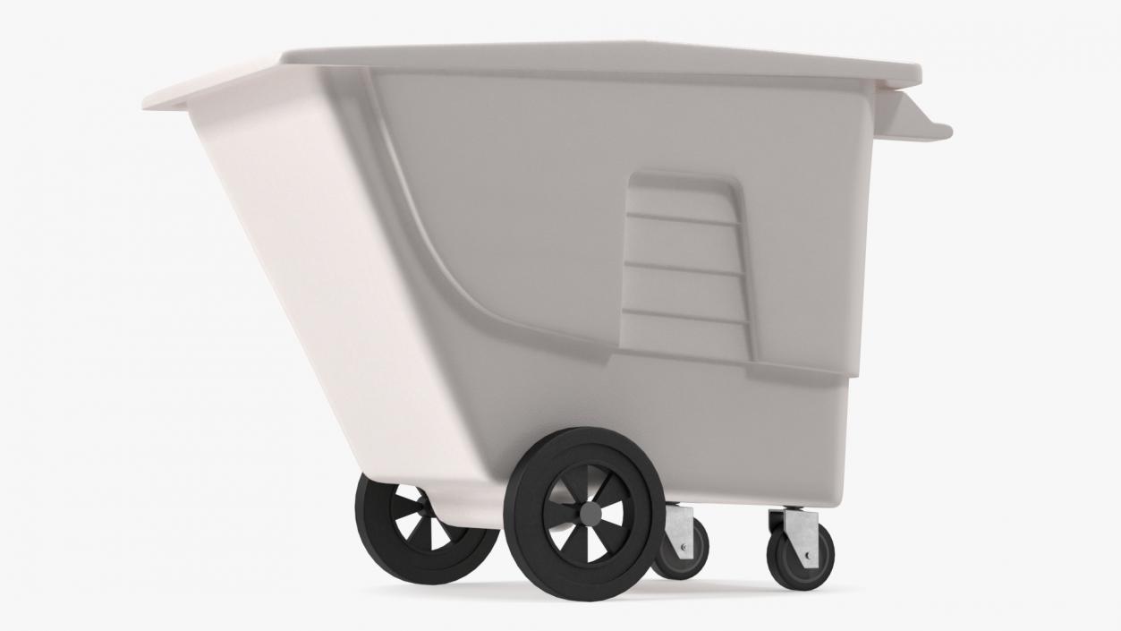 White Plastic Tilt Truck 3D model