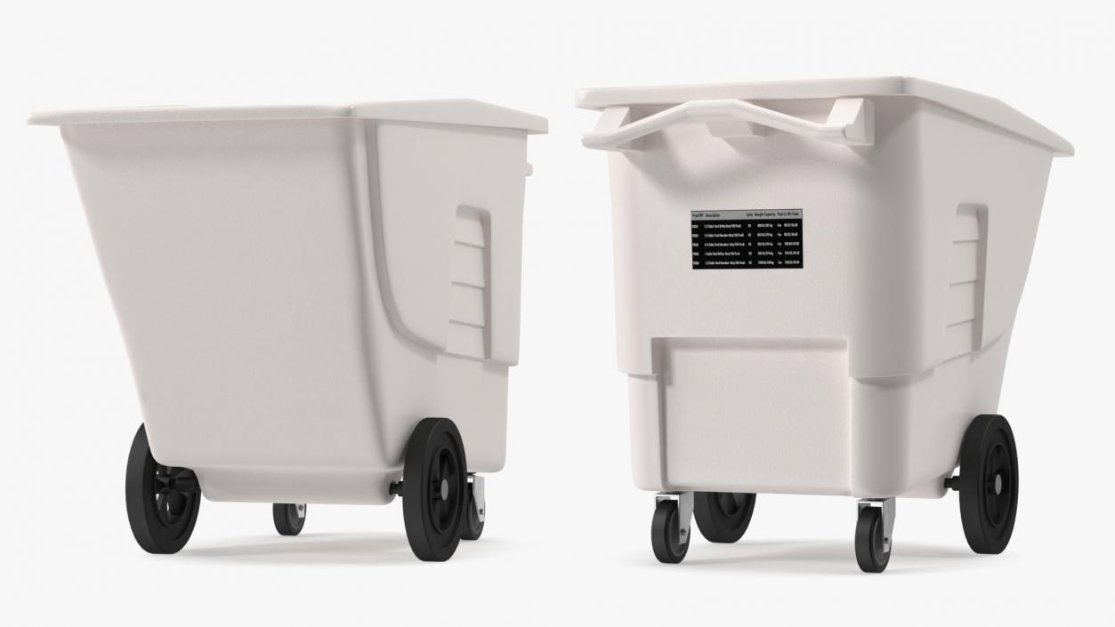 White Plastic Tilt Truck 3D model