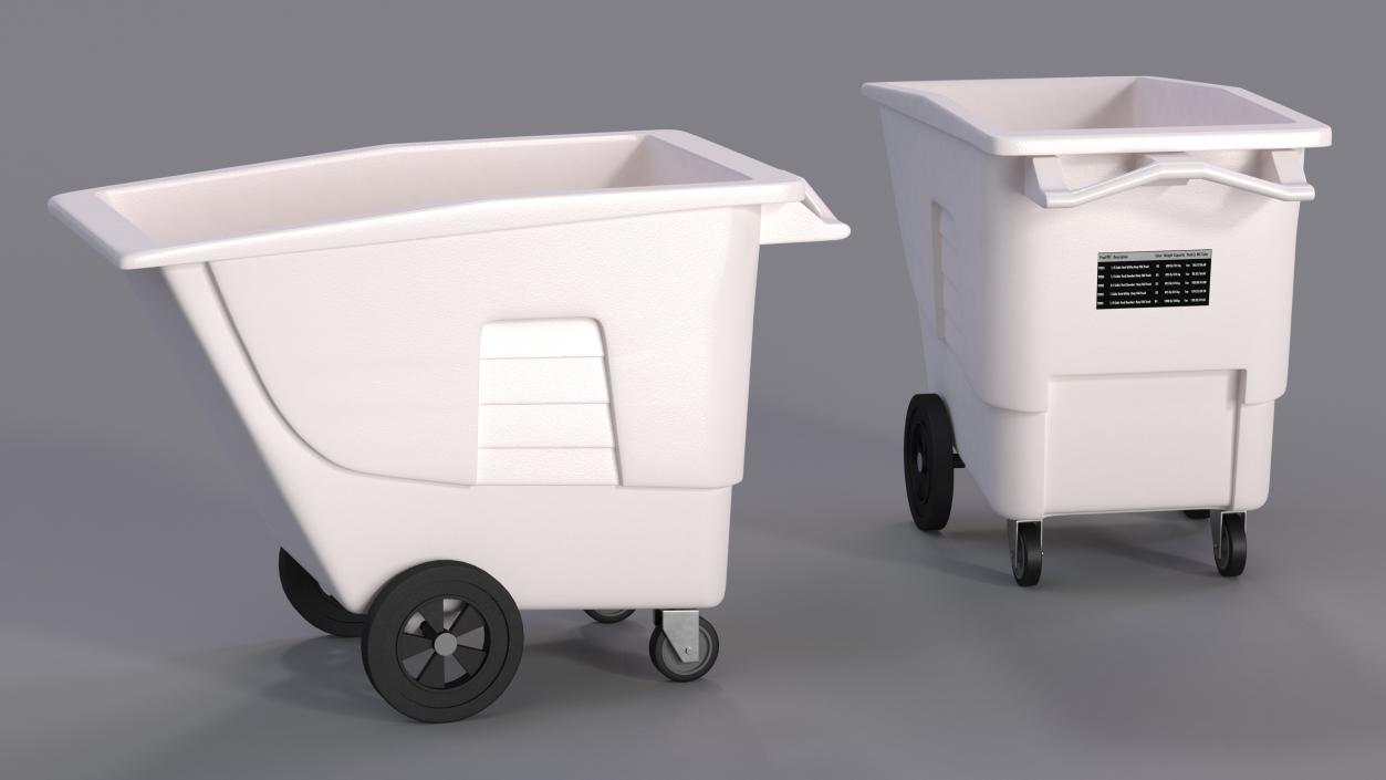 White Plastic Tilt Truck 3D model