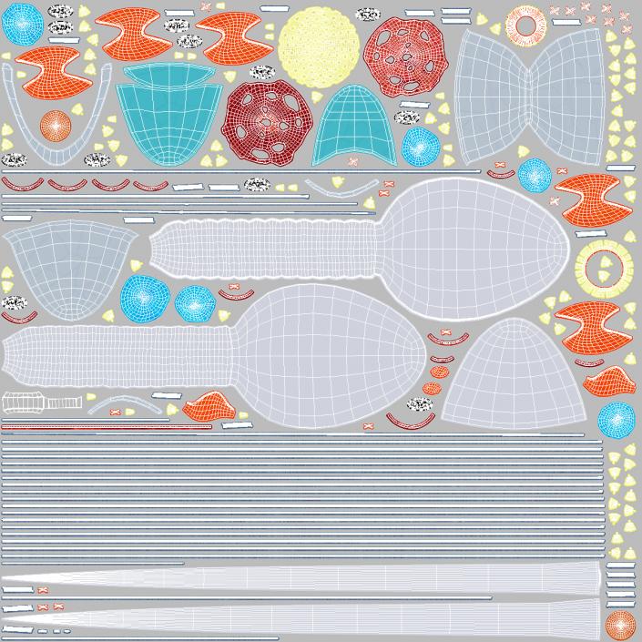 3D Cross-Sectional Spermotozoa Rigged for Maya model