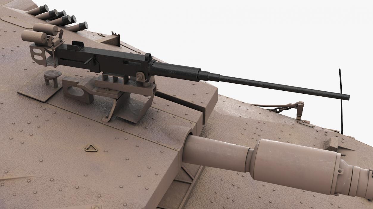 Dirty Israeli Tank Merkava 5 Beige 3D model