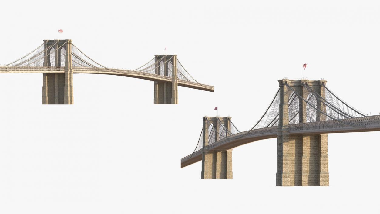 3D Suspension Bridges Collection 5