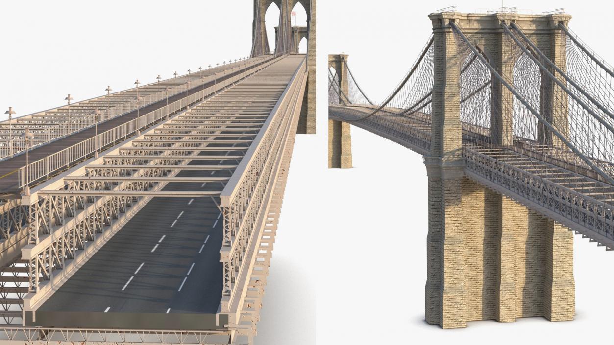 3D Suspension Bridges Collection 5