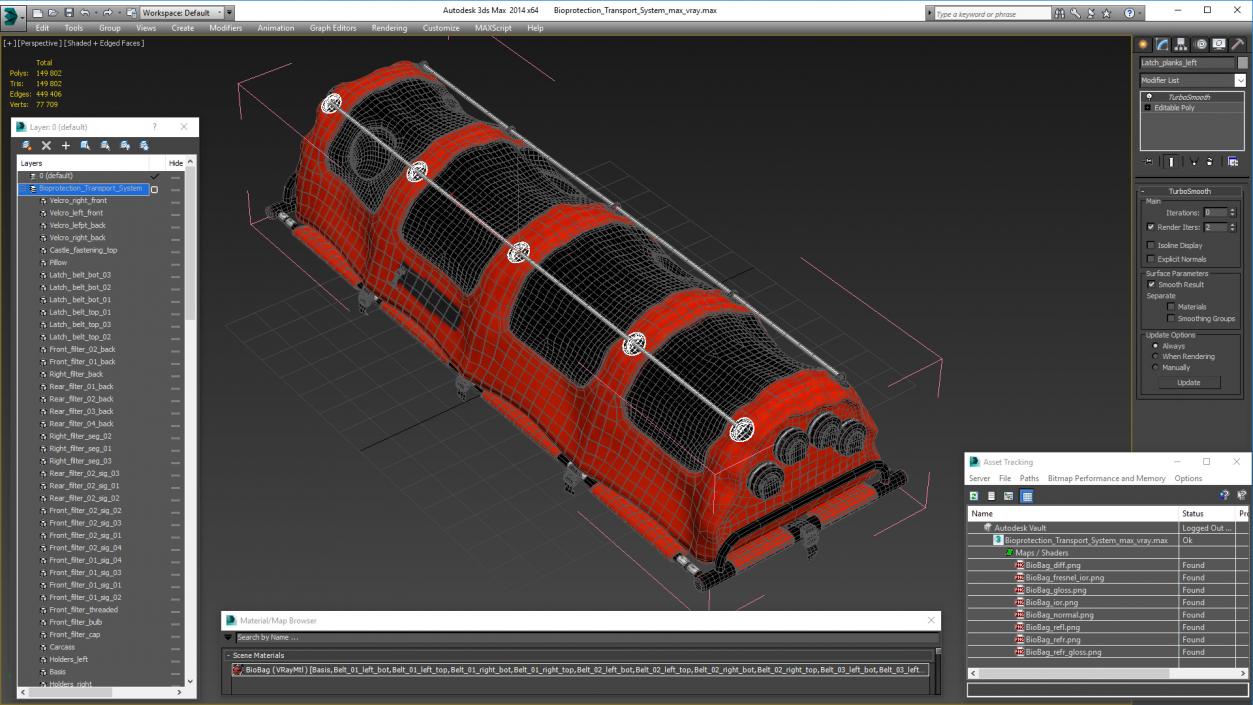 3D model Bioprotection Transport System