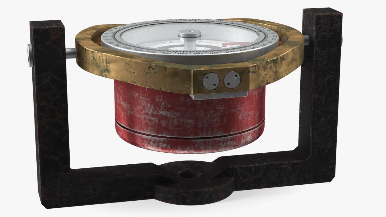 3D model Old Ship Compass Red