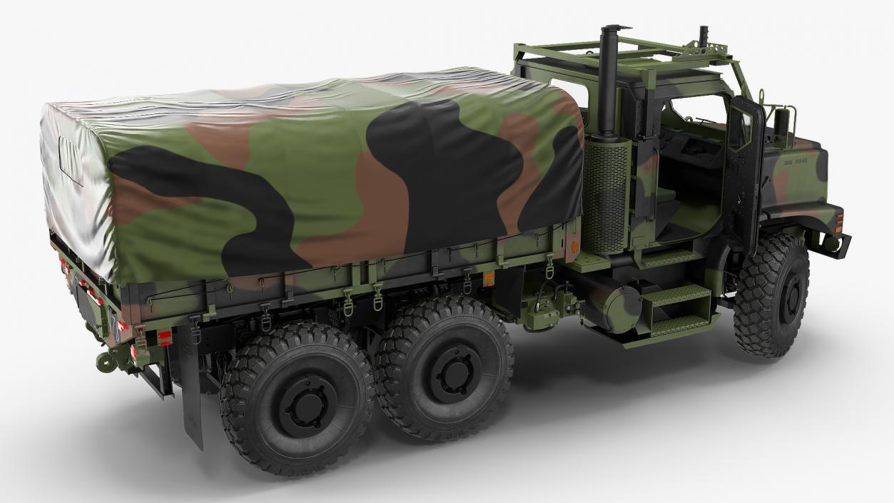 OshKosh MTVR MK23 with Tent Rigged 3D model