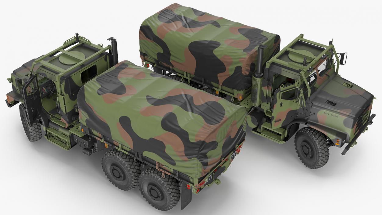 OshKosh MTVR MK23 with Tent Rigged 3D model