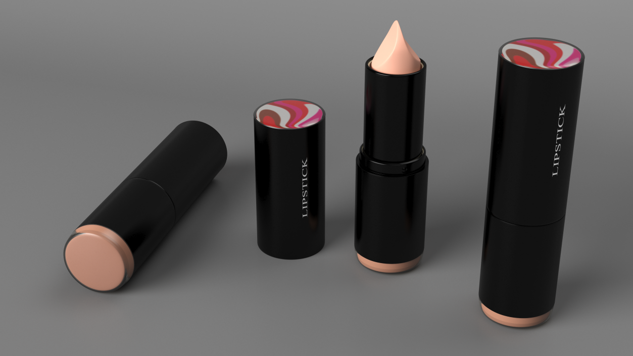 3D model Coral Round Lipstick