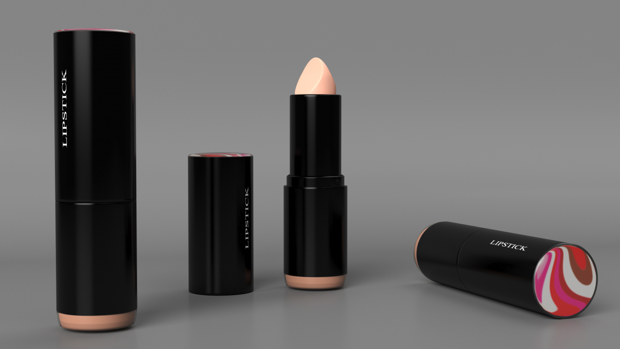 3D model Coral Round Lipstick