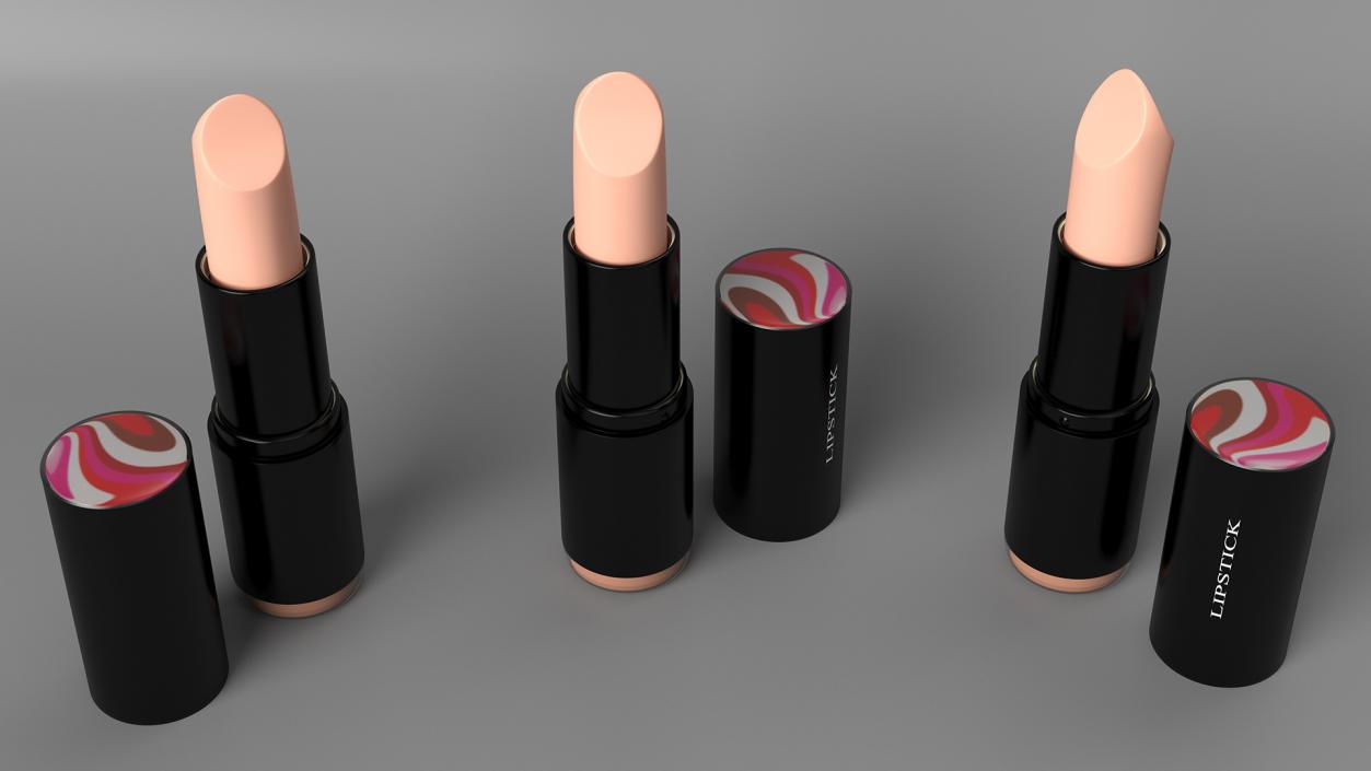 3D model Coral Round Lipstick