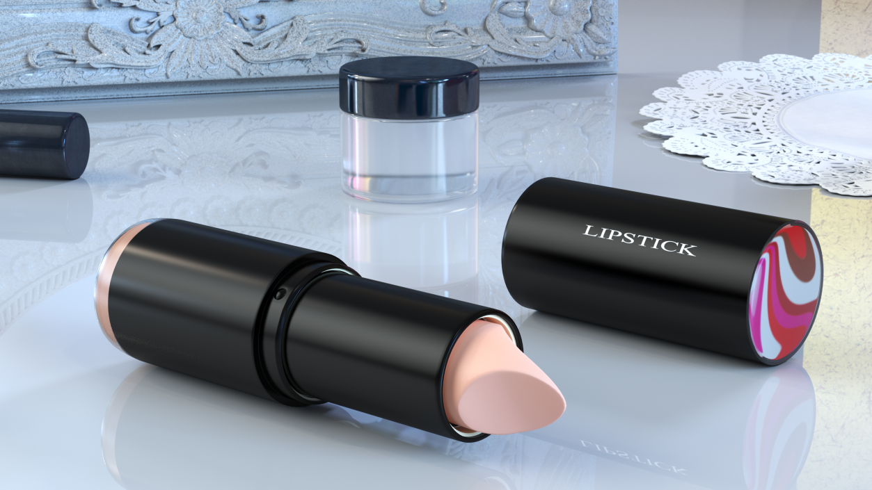 3D model Coral Round Lipstick