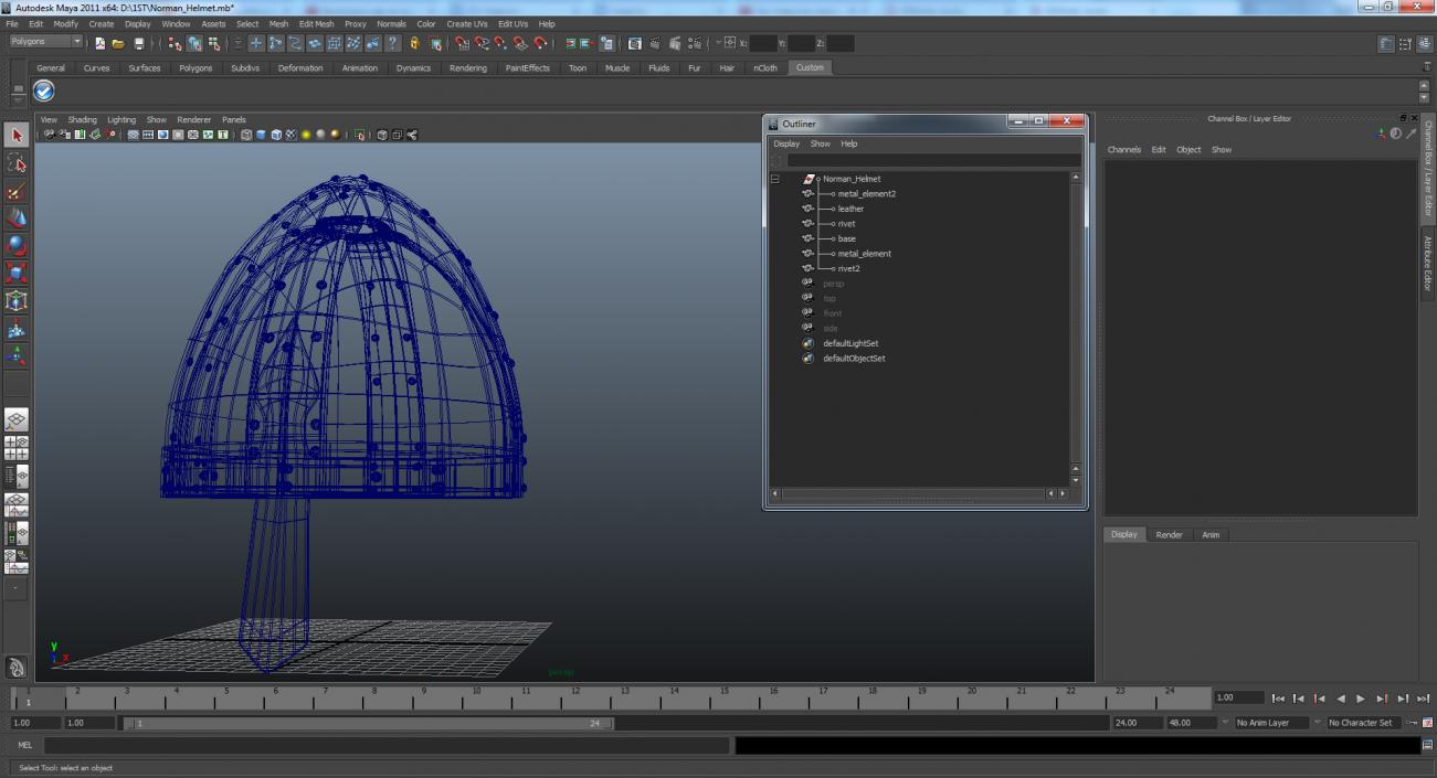 3D Norman Helmet model