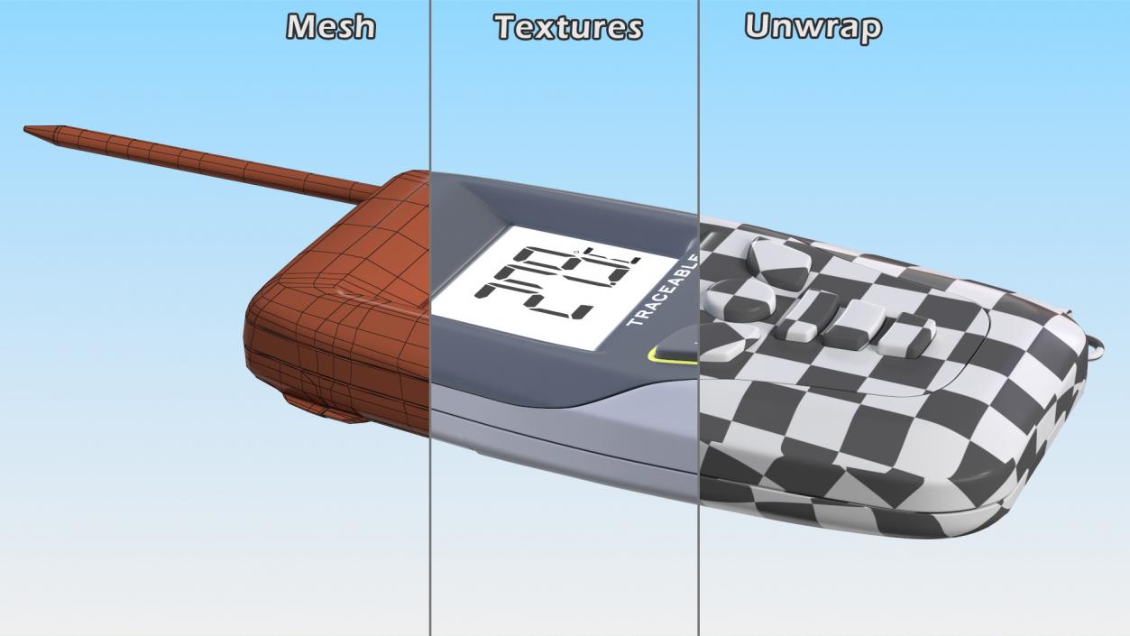 3D Digital Thermometer Kangaroo model