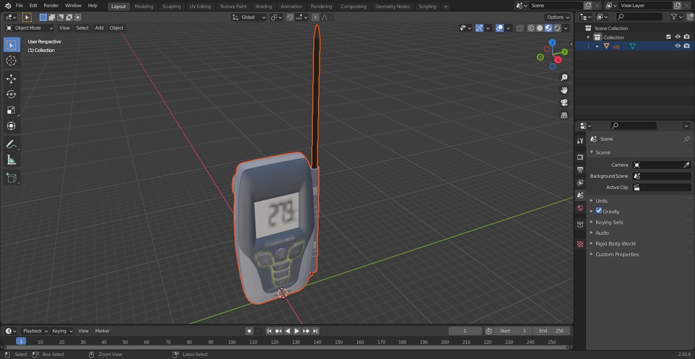 3D Digital Thermometer Kangaroo model