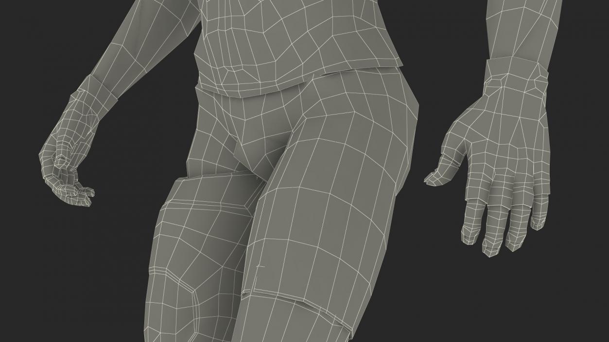 3D model Man Wearing Lower Limb Prosthesis Rigged