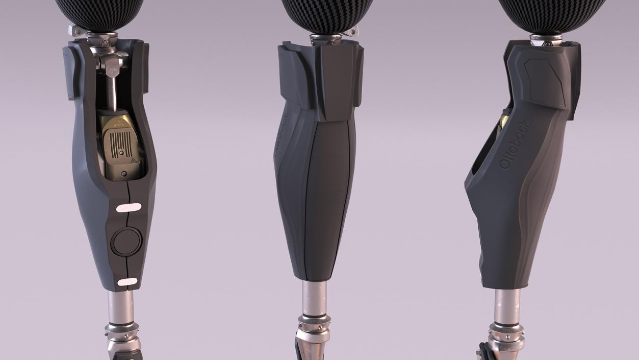 3D model Man Wearing Lower Limb Prosthesis Rigged