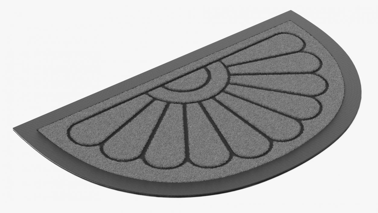 Grey Arched Door Mat Fur 3D model