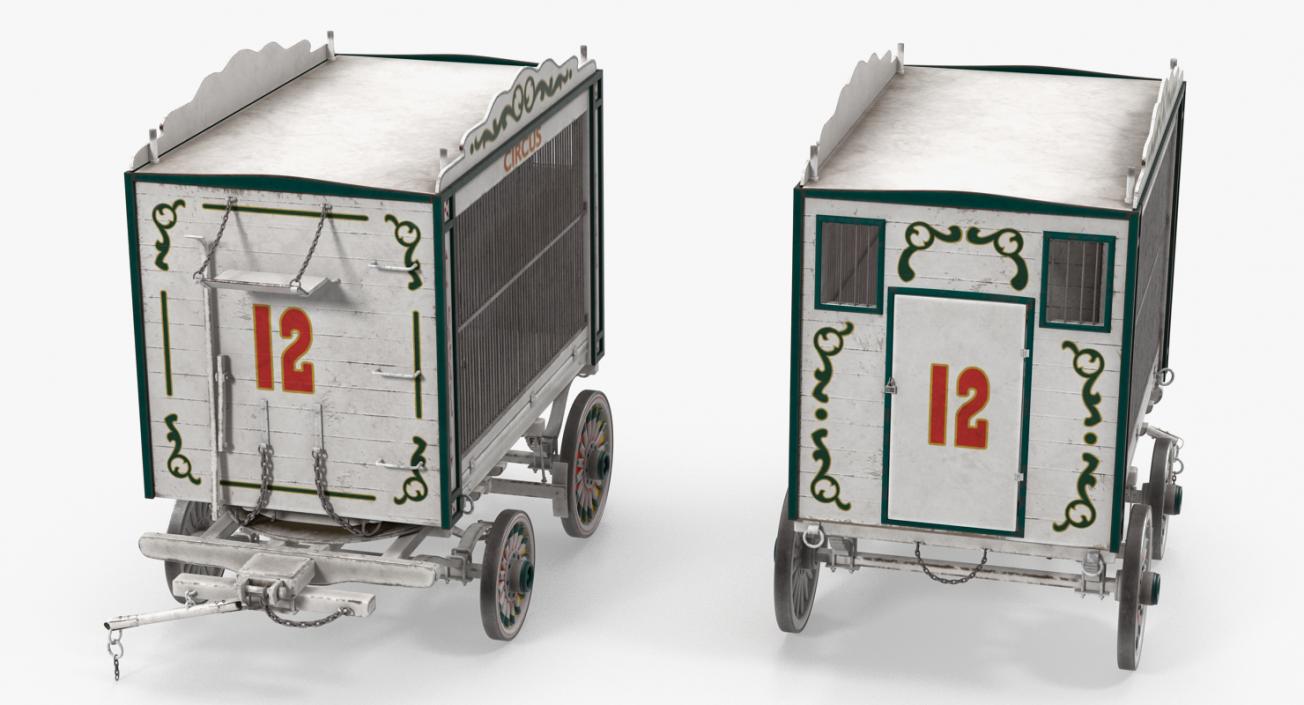 3D Tiger in Circus Wagon