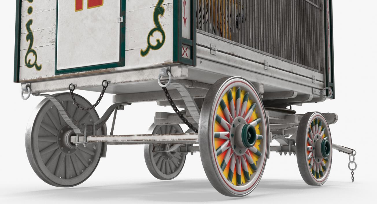 3D Tiger in Circus Wagon