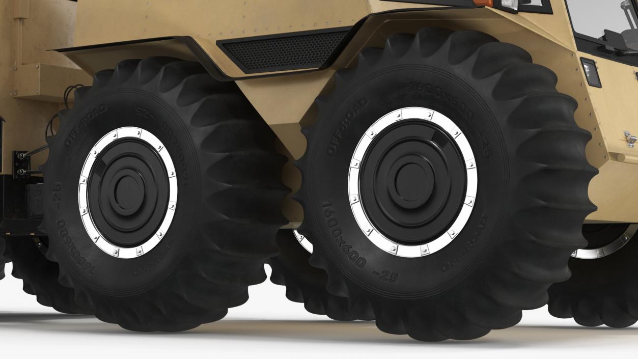 3D Sherp ATV with Trailer Beige model